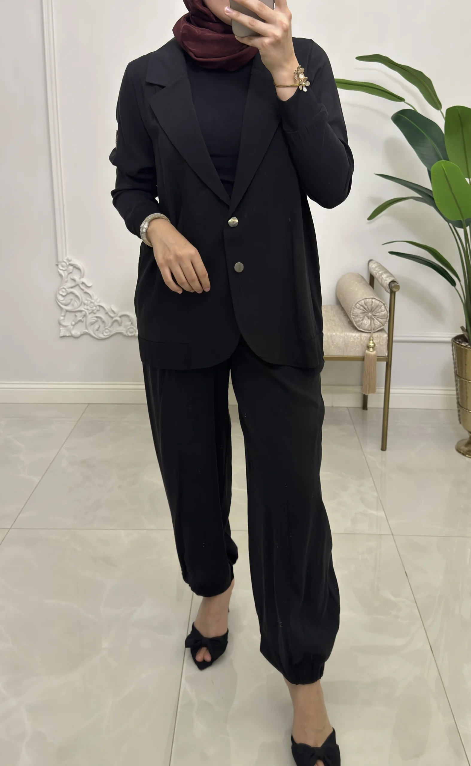 Arma Detaylı Blazer Yaka & Jogger Paça Spor Takım - Görsel 2
