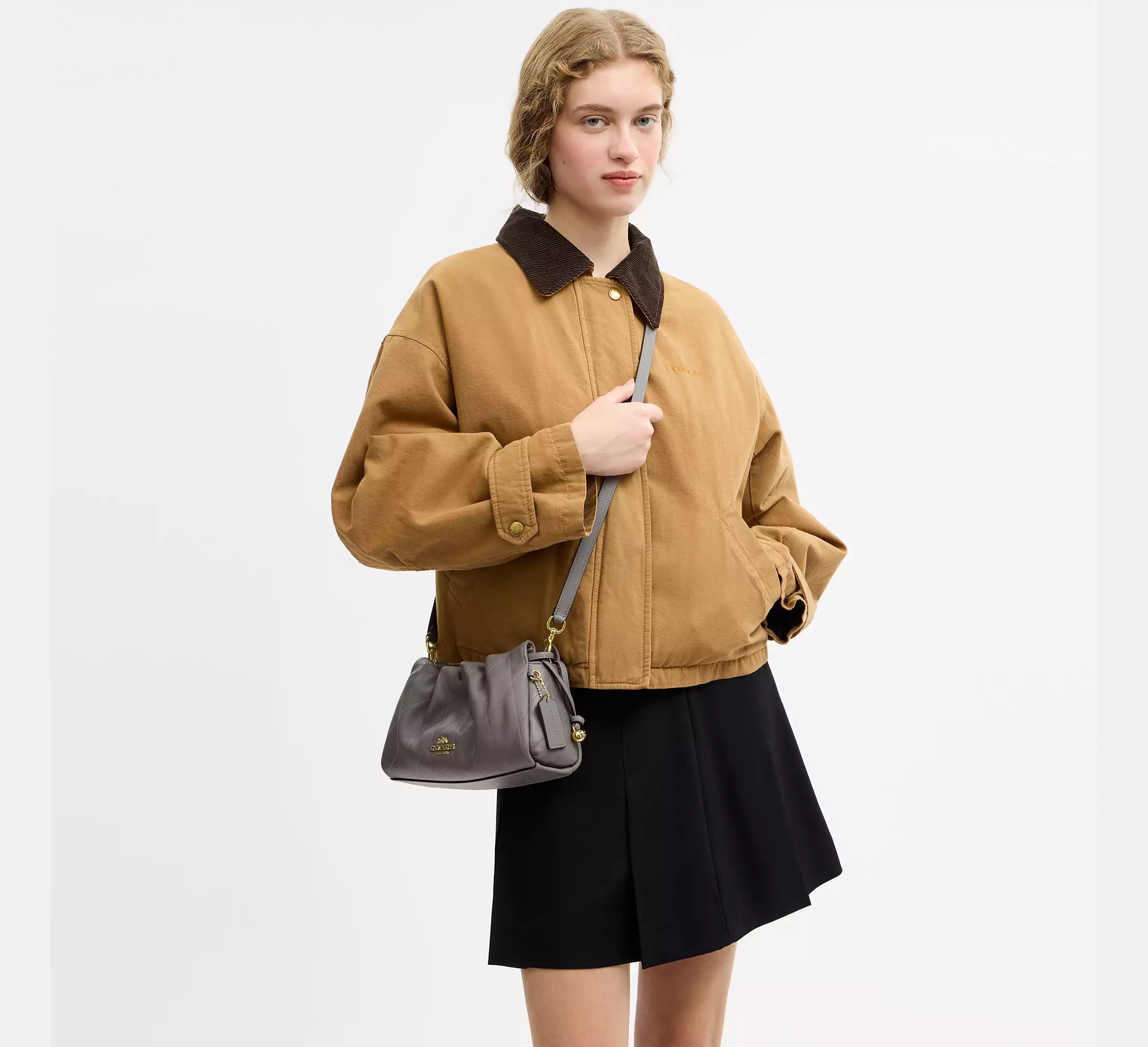 Coach Faye Crossbody Çanta Gri - Görsel 8